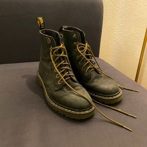 Dr. Martens, Size 9 US L, Dark Grey with Yellow Laces